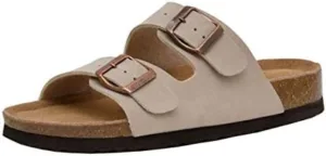 CUSHIONAIRE Women's Lane Cork Footbed Sandal With +Comfort