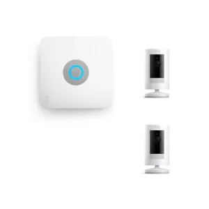 Ring Alarm Pro Base Station with Ring Stick Up Cam Battery (2-Pack), White