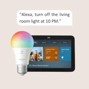 Echo Show 8 (3rd Gen, 2023 release) in Charcoal bundle with Sengled Smart Color Bulb