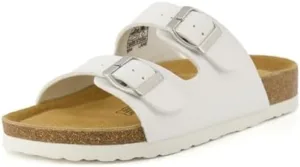 CUSHIONAIRE Women's Lane Cork Footbed Sandal With +Comfort