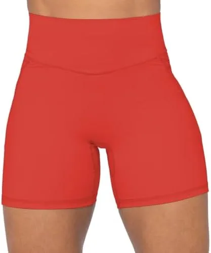 Sunzel No Front Seam Biker Shorts for Women with Pockets, Yoga Workout Gym Bike Shorts with Tummy Control - Image 3