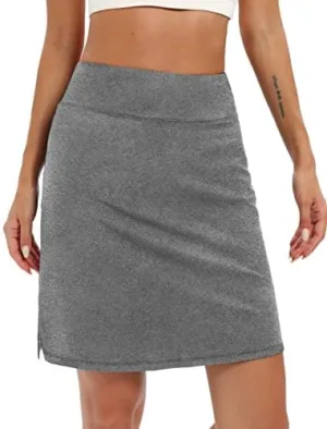 LouKeith 20’’ Knee Length Skorts Skirts for Women Tennis Skirts Athletic Golf Skorts Casual Workout Skirt with Shorts Pockets