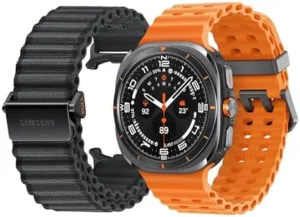 SAMSUNG Galaxy Watch Ultra 47mm LTE AI Smartwatch + Free Band, Energy Score, Heart Rate Tracking, Sleep Monitor, Fitness Tracker, GPS, 2024, Titanium Gray [US Version, 1Yr Manufacturer Warranty]