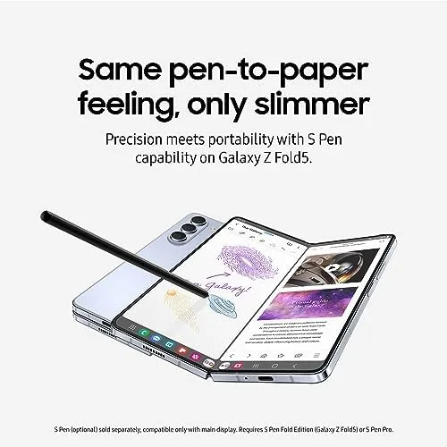 SAMSUNG Galaxy Z Fold5 AI Phone, 512GB Unlocked Android Smartphone, Big 7.6” Screen for Streaming, Gaming, Dual App View, One-Hand Control, Hands-Free Use, US Version, 2023, Icy Blue - Image 7