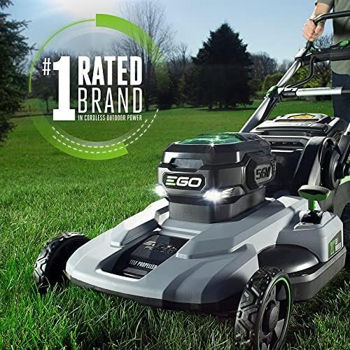 EGO Power+ LM2102SP-A 21-Inch 56-Volt Self-Propelled Cordless Lawn Mower with (2) 4.0Ah Batteries, Rapid Charger Kit and LB5800 580 CFM Cordless Leaf Blower - Image 2
