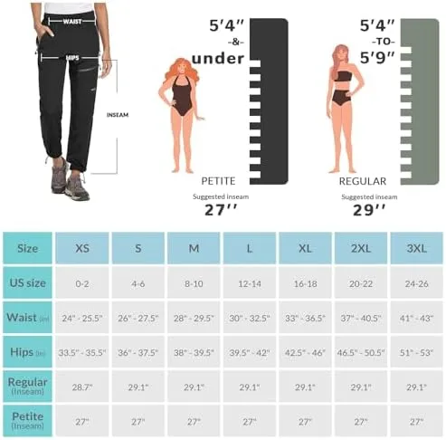 BALEAF Women's Hiking Pants Quick Dry Lightweight Water Resistant Elastic Waist Cargo Pants for All Seasons - Image 6