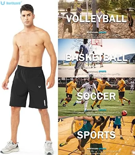 NORTHYARD Men's Athletic Running Shorts Quick Dry Workout Shorts 7"/ 5"/ 9" Lightweight Sports Gym Basketball Shorts Hiking - Image 6