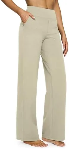 G4Free Yoga Pants Women Wide Leg Pants with Pockets High Waist Stretch Dress Casual Sweatpants Petite/Regular/Tall