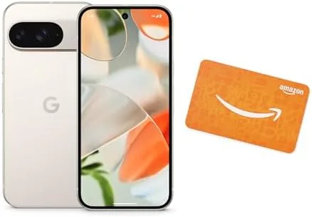 Google Pixel 9 - Porcelain - 128 GB with $100 Amazon Gift Card