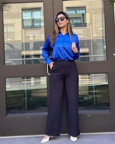 G4Free Yoga Pants Women Wide Leg Pants with Pockets High Waist Stretch Dress Casual Sweatpants Petite/Regular/Tall - Image 2