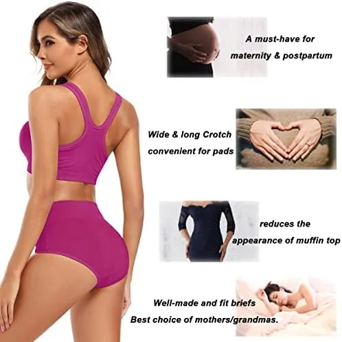 Molasus Women's Cotton Underwear High Waisted Full Coverage Ladies Panties (Regular & Plus Size) - Image 4