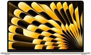 Apple 2024 MacBook Air 15-inch Laptop with M3 chip: Built for Apple Intelligence, 15.3-inch Liquid Retina Display, 8GB Unified Memory, 256GB SSD Storage, Backlit Keyboard, Touch ID; Starlight