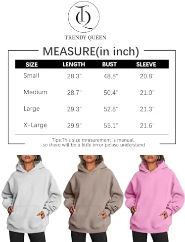 Trendy Queen Womens Oversized Hoodies Fleece Sweatshirts Long Sleeve Sweaters Pullover Fall Outfits with Pocket - Image 7