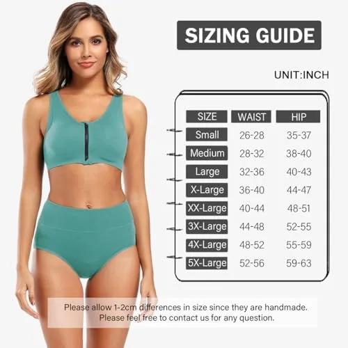 Molasus Women's Cotton Underwear High Waisted Full Coverage Ladies Panties (Regular & Plus Size) - Image 5