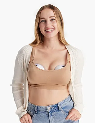 Momcozy Breast Pump Hands Free M5, Wearable Breast Pump of Baby Mouth Double-Sealed Flange with 3 Modes & 9 Levels, Electric Breast Pump Portable - 24mm, 2 Pack Lilac - Image 9