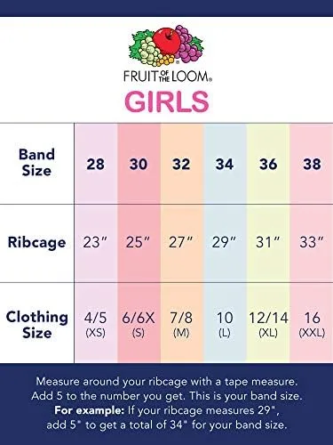Fruit of the Loom Girls' Seamless Soft Cup Bra, 2-Pack - Image 2