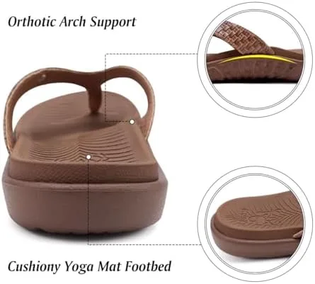 KuaiLu Womens Flip Flops Ladies Yoga Mat Comfortable Walking Thong Sandals With Plantar Fasciitis Arch Support Slip On Indoor Outdoor For Summer - Image 3