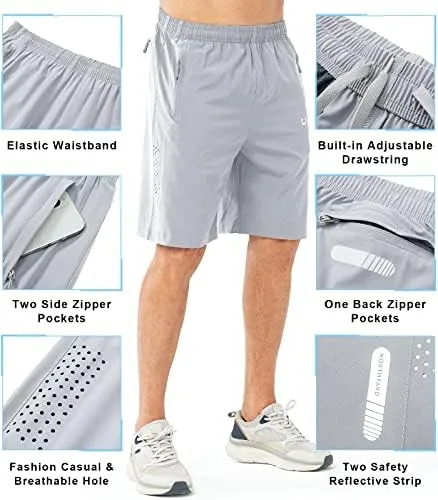 NORTHYARD Men's Athletic Running Shorts Quick Dry Workout Shorts 7"/ 5"/ 9" Lightweight Sports Gym Basketball Shorts Hiking - Image 4