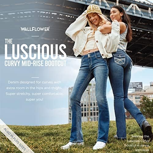 WallFlower Women's Luscious Curvy Bootcut Mid-Rise Insta Stretch Juniors Jeans - Image 8