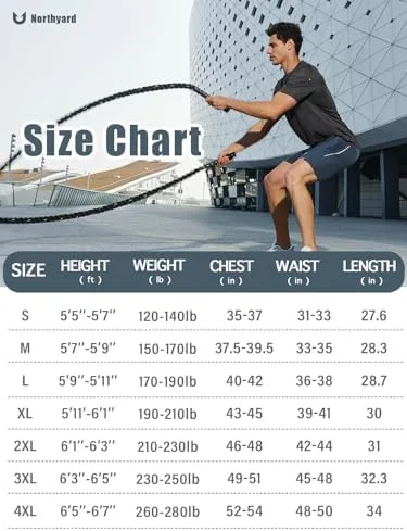 NORTHYARD Men's Athletic Running T-Shirts Quick Dry Workout Shirts Short-Sleeve Sports Gym Tee Tops Performance Activewear - Image 5
