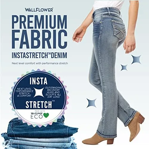 WallFlower Women's Luscious Curvy Bootcut Mid-Rise Insta Stretch Juniors Jeans - Image 6