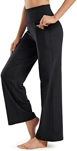 Promover Wide Leg Pants Woman Yoga Pants with Pockets Stretch Loose Casual Lounge Sweatpants Petite/Regular/Tall - Image 4