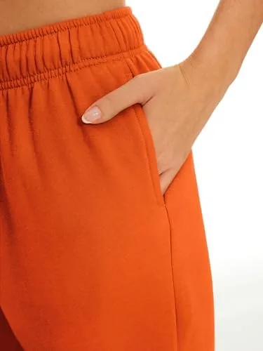 AUTOMET Women's Fleece Lined Sweatpants Baggy Wide Straight Leg Pants - Image 5