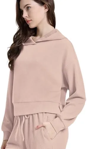 WIHOLL Two Piece Sets for Women Sweatsuit Hoodie and Sweatpants Sets Airport Fashion Outfits Tracksuit with Pocket - Image 3