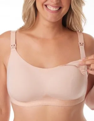 Momcozy Nursing Bras for Breastfeeding, Seamless Ultra Comfort Maternity Bra with Performax™ Technology U Neck Pregnancy Bra