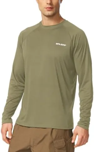 BALEAF Men's Sun Protection Shirts UV SPF UPF 50+ Long Sleeve Rash Guard Fishing Running Quick Dry Lightweight
