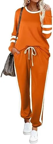 Aloodor Sweatsuit for Women 2 Piece Outfits for Womens Crewneck Sweatshirts Pullover - Image 2