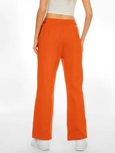 AUTOMET Women's Fleece Lined Sweatpants Baggy Wide Straight Leg Pants - Image 4