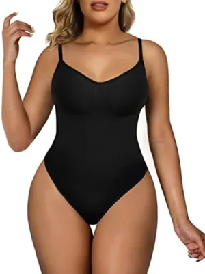 SHAPERX Women's Shapewear Bodysuit Tummy Control Body Shaper Seamless Sculpting Snatched Waist Body Suit