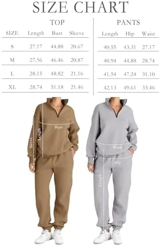 AUTOMET Womens 2 Piece Outfits Long Sleeve Sweatsuits Sets Half Zip Sweatshirts with Joggers Sweatpants - Image 6