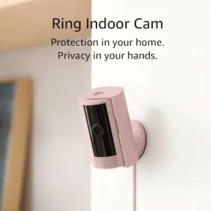 Ring Indoor Cam (2nd Gen) | latest generation, 2023 release | 1080p HD Video & Color Night Vision, Two-Way Talk, and Manual Audio & Video Privacy Cover | Blush