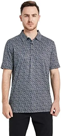 Men's Golf Polo Shirts Short Sleeve Striped Performance Moisture Wicking Dry Fit Golf Shirts for Men - Image 2