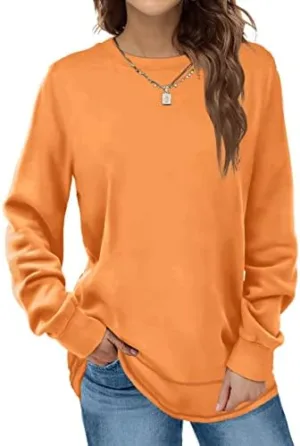 Dofaoo Sweatshirts for Women Crewneck Long Sleeve Shirts Tunic Tops for Leggings Fall Fashion