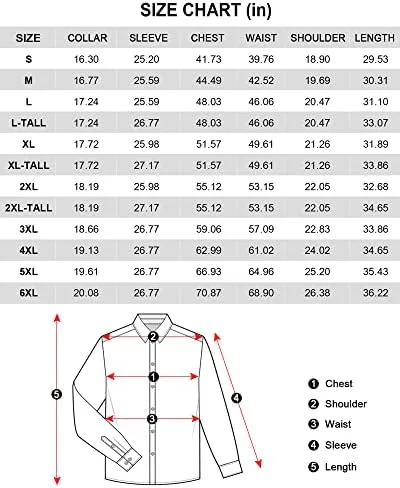 J.VER Men's Dress Shirts Solid Long Sleeve Stretch Wrinkle-Free Formal Shirt Business Casual Button Down Shirts - Image 6