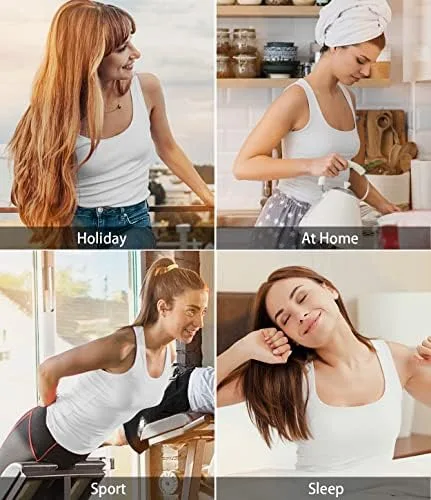 Air Curvey 2-4 Pcs Tank Tops for Women Sleeveless Top Basic Layering Tanks Undershirt - Image 5