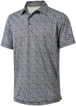 Men's Golf Polo Shirts Short Sleeve Striped Performance Moisture Wicking Dry Fit Golf Shirts for Men