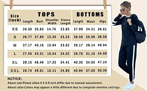 Aloodor Sweatsuit for Women 2 Piece Outfits for Womens Crewneck Sweatshirts Pullover - Image 5