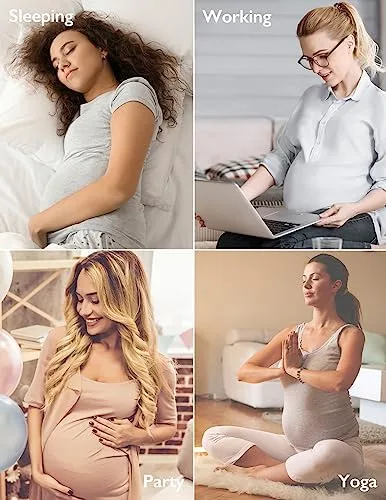 Momcozy Women's Maternity High Waist Underwear Pregnancy Seamless Soft Belly Support Panties Over Bump 3 Pack - Image 7