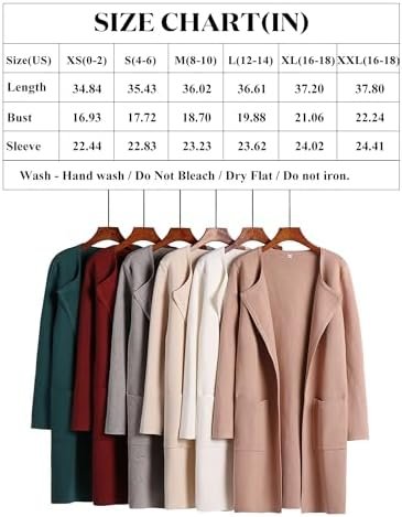 ANRABESS Women's Open Front Knit Lightweight Cardigan Casual Long Coatigan Sweater Lady Jacket Coat 2024 Fall Outerwear - Image 6