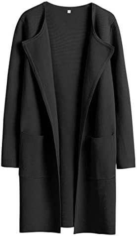 ANRABESS Women's Open Front Knit Lightweight Cardigan Casual Long Coatigan Sweater Lady Jacket Coat 2024 Fall Outerwear