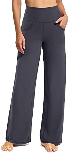 Promover Wide Leg Pants Woman Yoga Pants with Pockets Stretch Loose Casual Lounge Sweatpants Petite/Regular/Tall