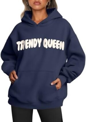 Trendy Queen Womens Oversized Hoodies Fleece Sweatshirts Long Sleeve Sweaters Pullover Fall Outfits Winter Clothes