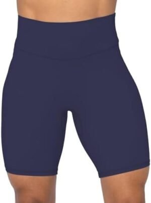 Sunzel No Front Seam High Waist Biker Shorts for Women, Squat Proof Yoga Workout Gym Bike Shorts