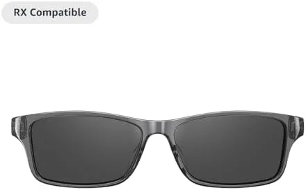 Amazon Echo Frames (3rd Gen) | Smart glasses with Alexa | Modern Rectangle frames in Charcoal Gray with polarized sunglass lenses - Image 2