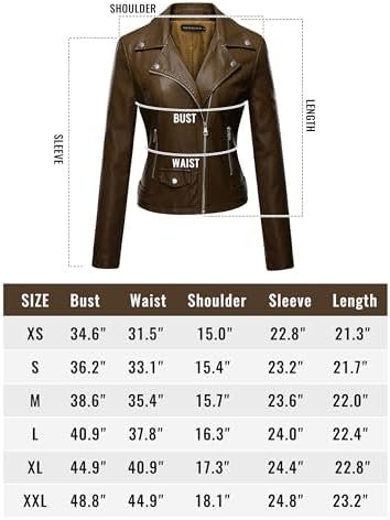 Tanming Women's Faux Leather Moto Biker Short Coat Jacket - Image 2