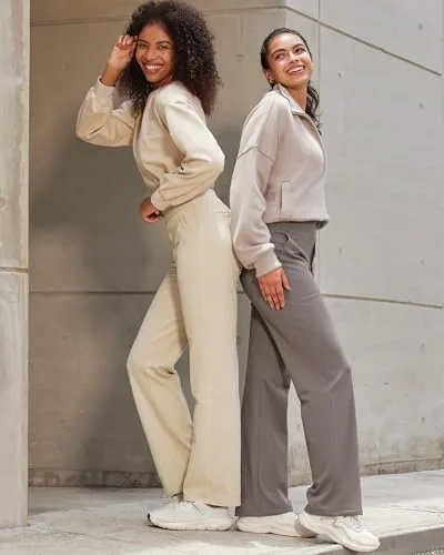 G4Free Yoga Pants Women Wide Leg Pants with Pockets High Waist Stretch Dress Casual Sweatpants Petite/Regular/Tall - Image 6